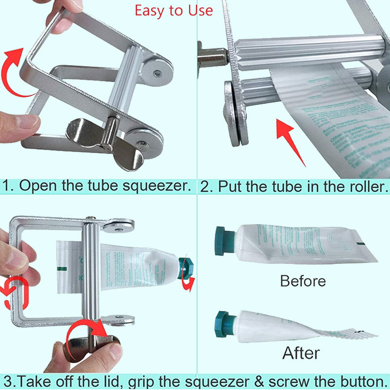 Multifunctional Metal Toothpaste Squeezer