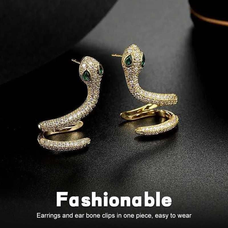 Pfiffiger Silber-Ohrclip in Schlangenform 🐍
