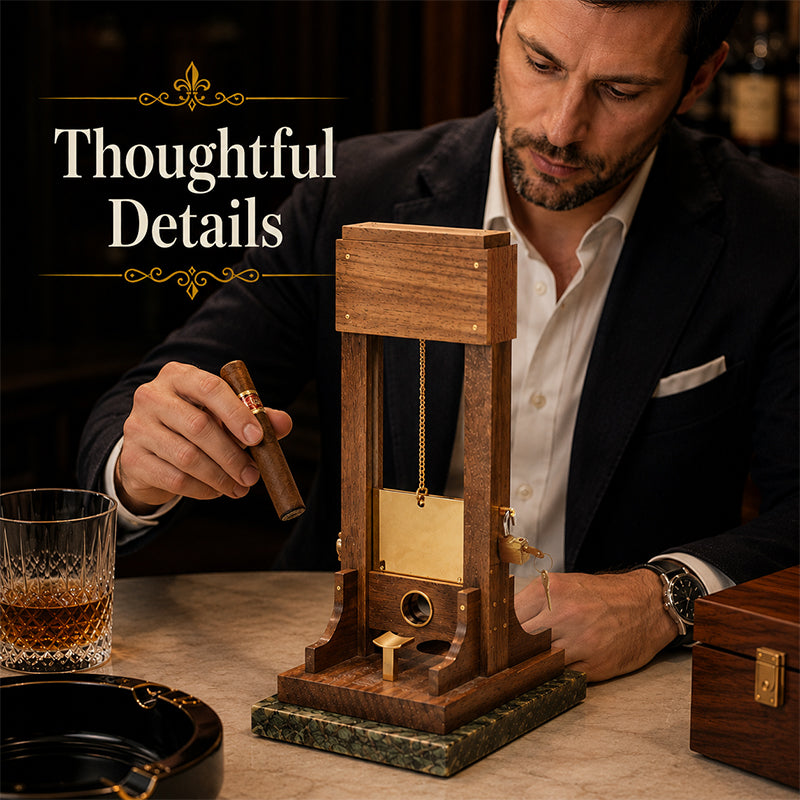 Luxuriöser Tisch-Zigarrenschneider | Einzigartiger Schneider im Guillotine-Stil