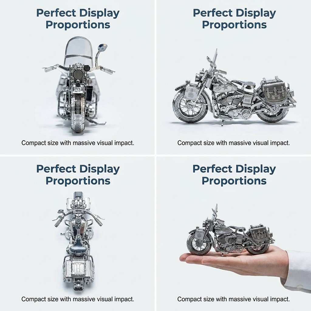 🔥SONDERANGEBOT🔥Silbernes 3D-Metall-Motorrad-Bau-Puzzle