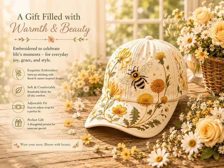 🔥Letzter Tag – 50 % Rabatt 🌸🌿 Garden Morning Cap