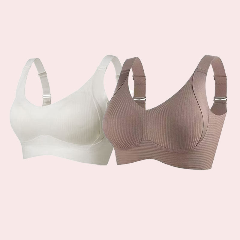 🎁Gerippter Push-up-BH mit verstellbaren Bügeln für Frauen