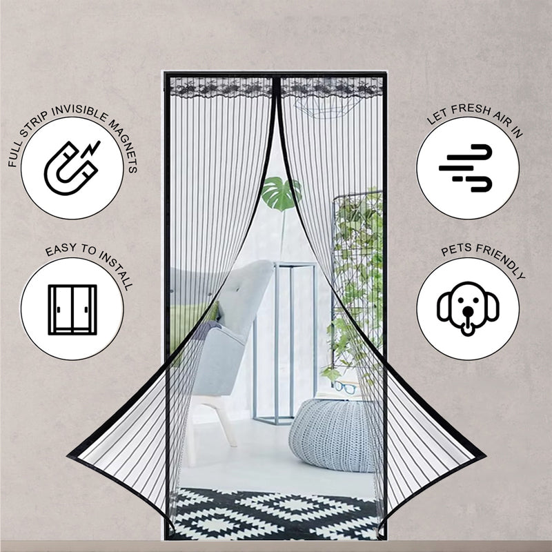 Magic Mesh Sommer-Magnet-Fliegengittervorhang