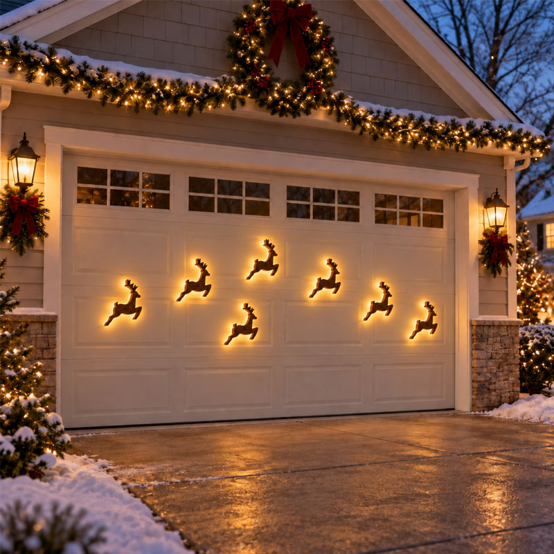 🎄 LED-Wanddekorationen mit Rentieren – ✨Festliche Weihnachtsbeleuchtung