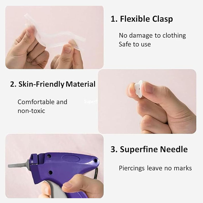 Stitch Quick Kleidung Fixer🎉（6 Nadeln + Klebenadel schwarz 500 + Klebenadel weiß 500）