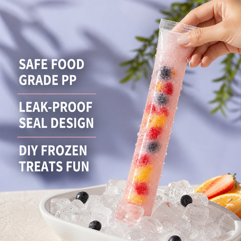 Einwegbeutel für Eis am Stiel – DIY-Formen für selbstgemachtes Eis am Stiel – Selbstverschließende Beutel in Lebensmittelqualität