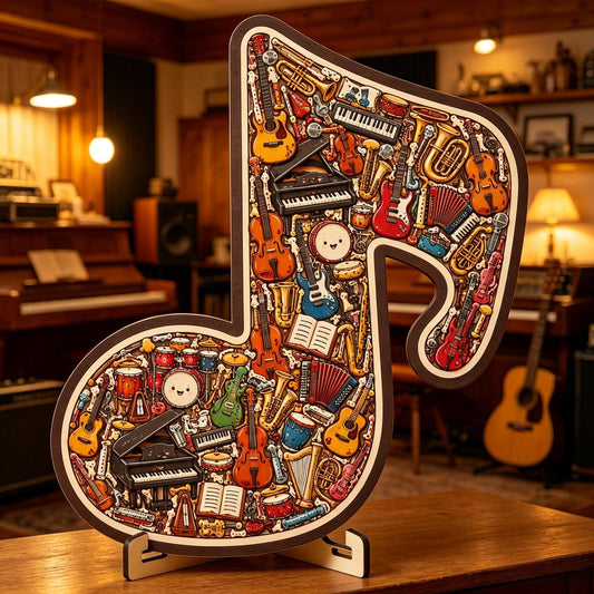 🎶Weihnachtsbaumschmuck in Form eines Musiknoten-Puzzles