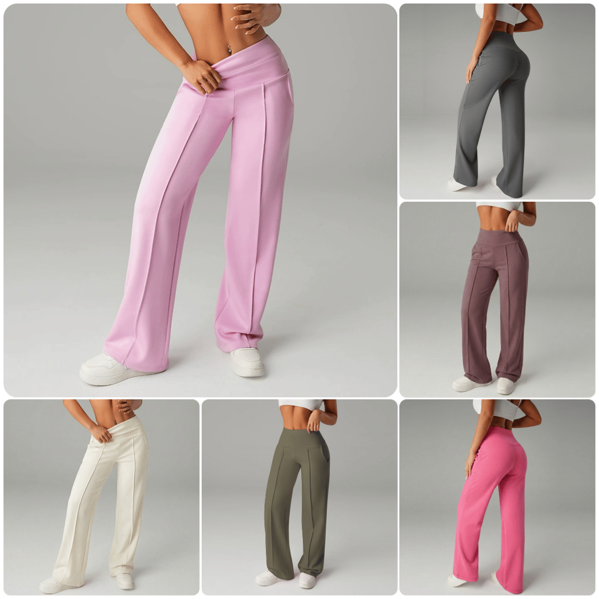 💕 Damen-Unifarbene Weite Straight-Leg-Hose
