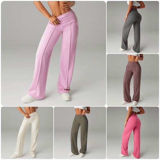 💕 Damen-Unifarbene Weite Straight-Leg-Hose