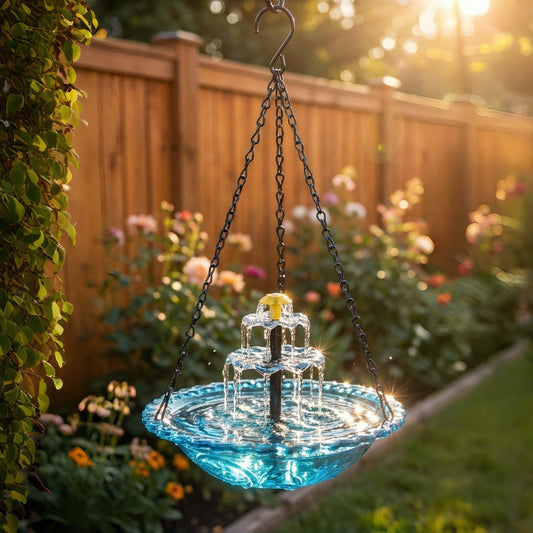 Solar-Kaskaden-Hängevogelbad-Brunnen