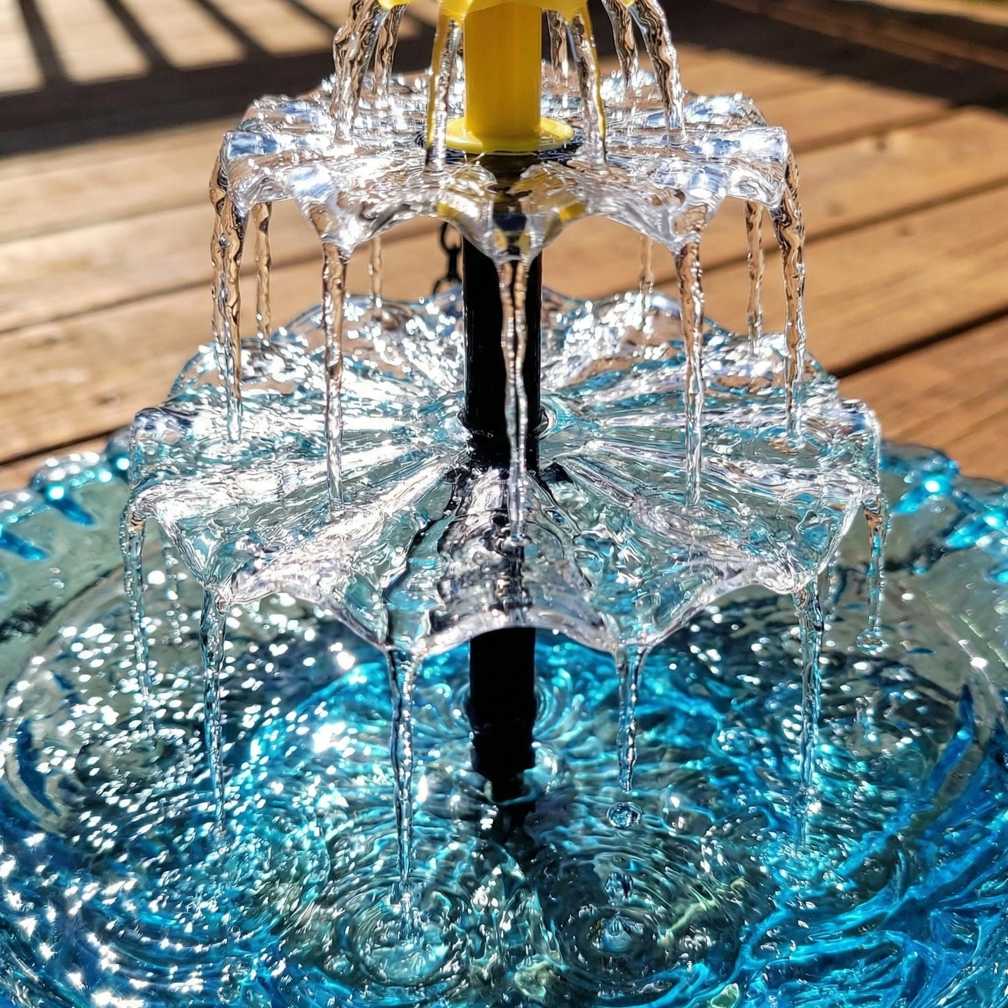 Solar-Kaskaden-Hängevogelbad-Brunnen