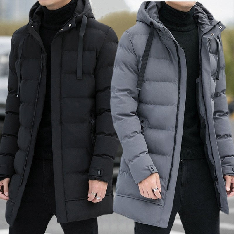 ⌛50 % Rabatt auf alles! ⏰ Gesteppte Herrenjacke mit Kapuze, mittellang 🔥