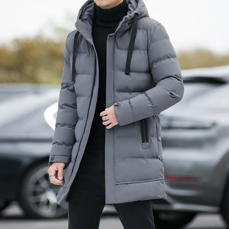 ⌛50 % Rabatt auf alles! ⏰ Gesteppte Herrenjacke mit Kapuze, mittellang 🔥
