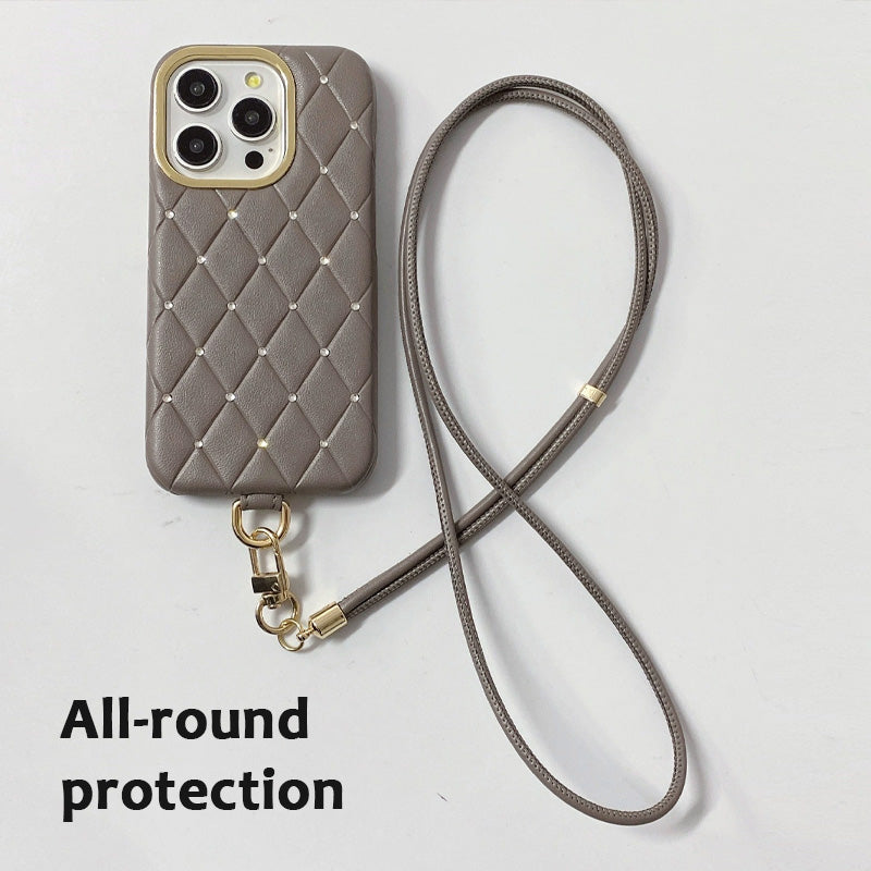 Rautenförmige Handyhülle mit Lederband 💎✨
