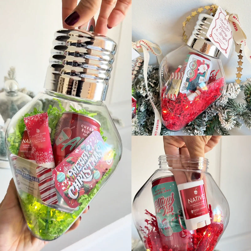 Weihnachtslichter-Geschenkglas