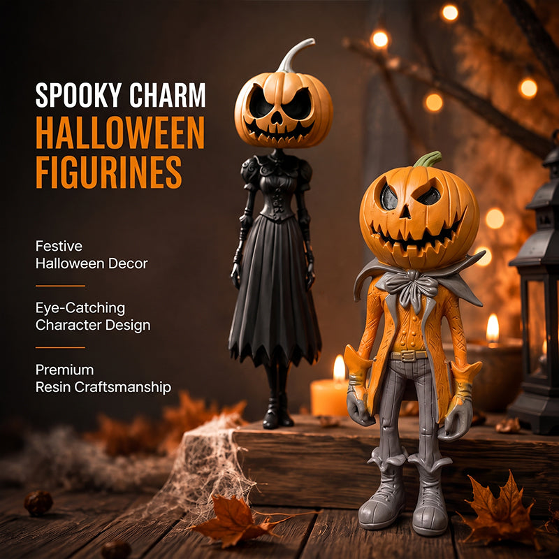 🎃 Halloween-Dekoration: Kürbiskopf-Figur