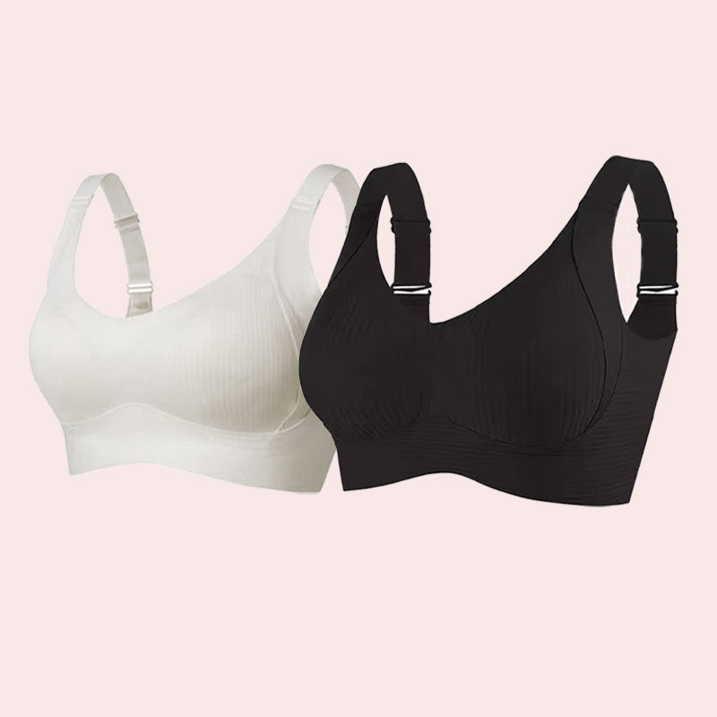 🎁Gerippter Push-up-BH mit verstellbaren Bügeln für Frauen