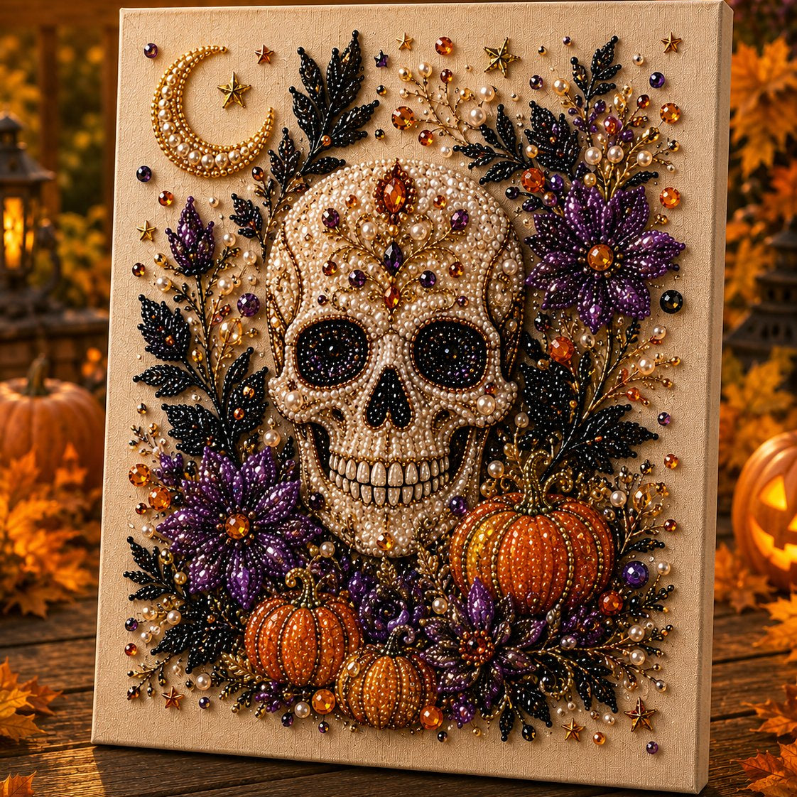 👻✨ Halloween-Perlenkunst-Bastelset – Verwandle winzige Perlen in gruselig-niedliche Kunstwerke