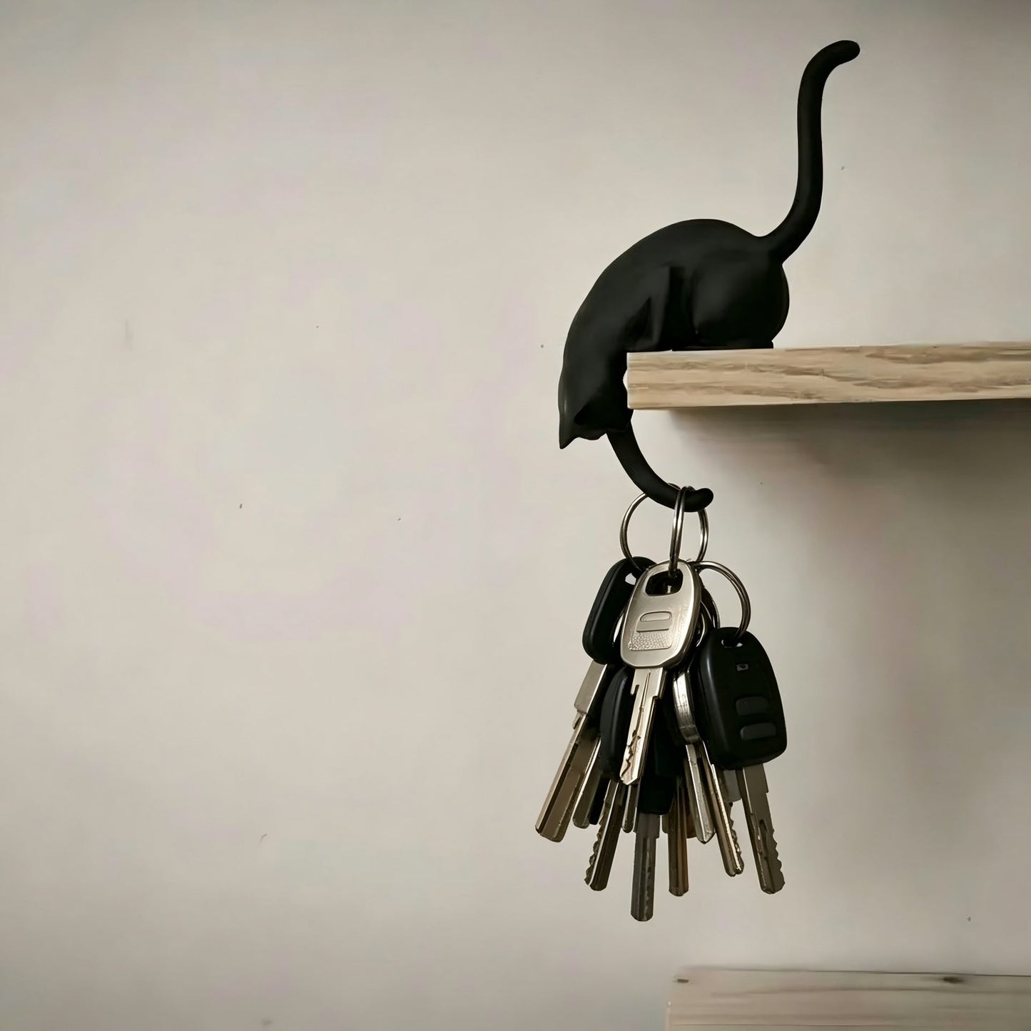 🐈‍⬛ Niedliche Katzen-Haken-Regaldekoration