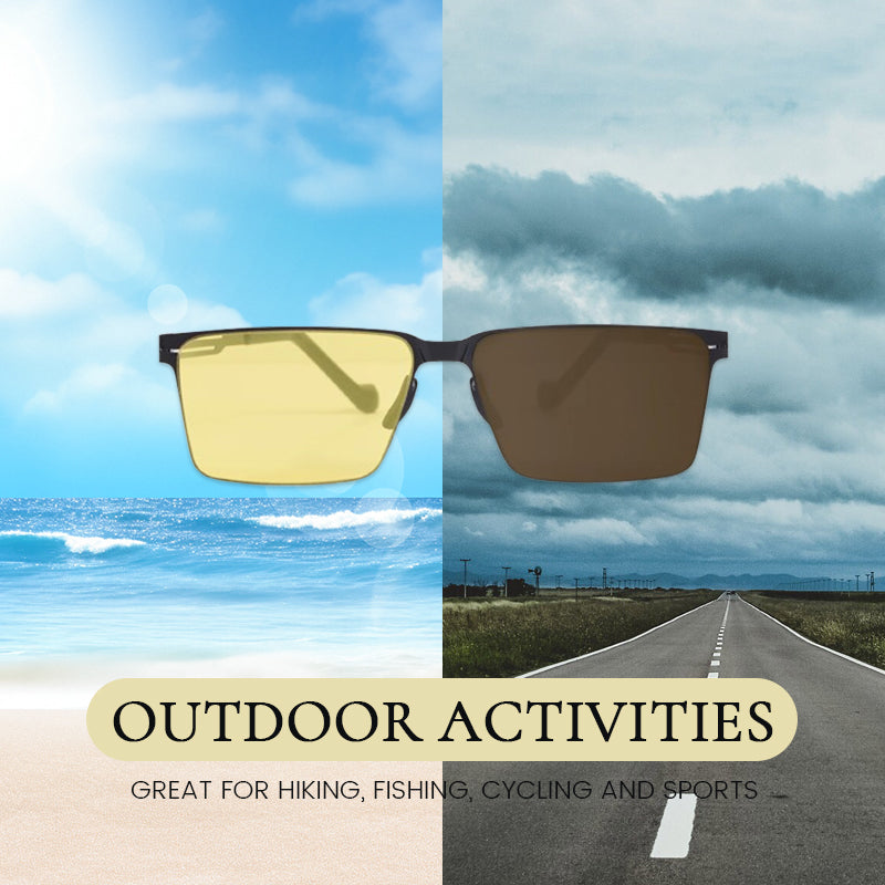 Quadratische Sonnenbrille für Tag und Nacht