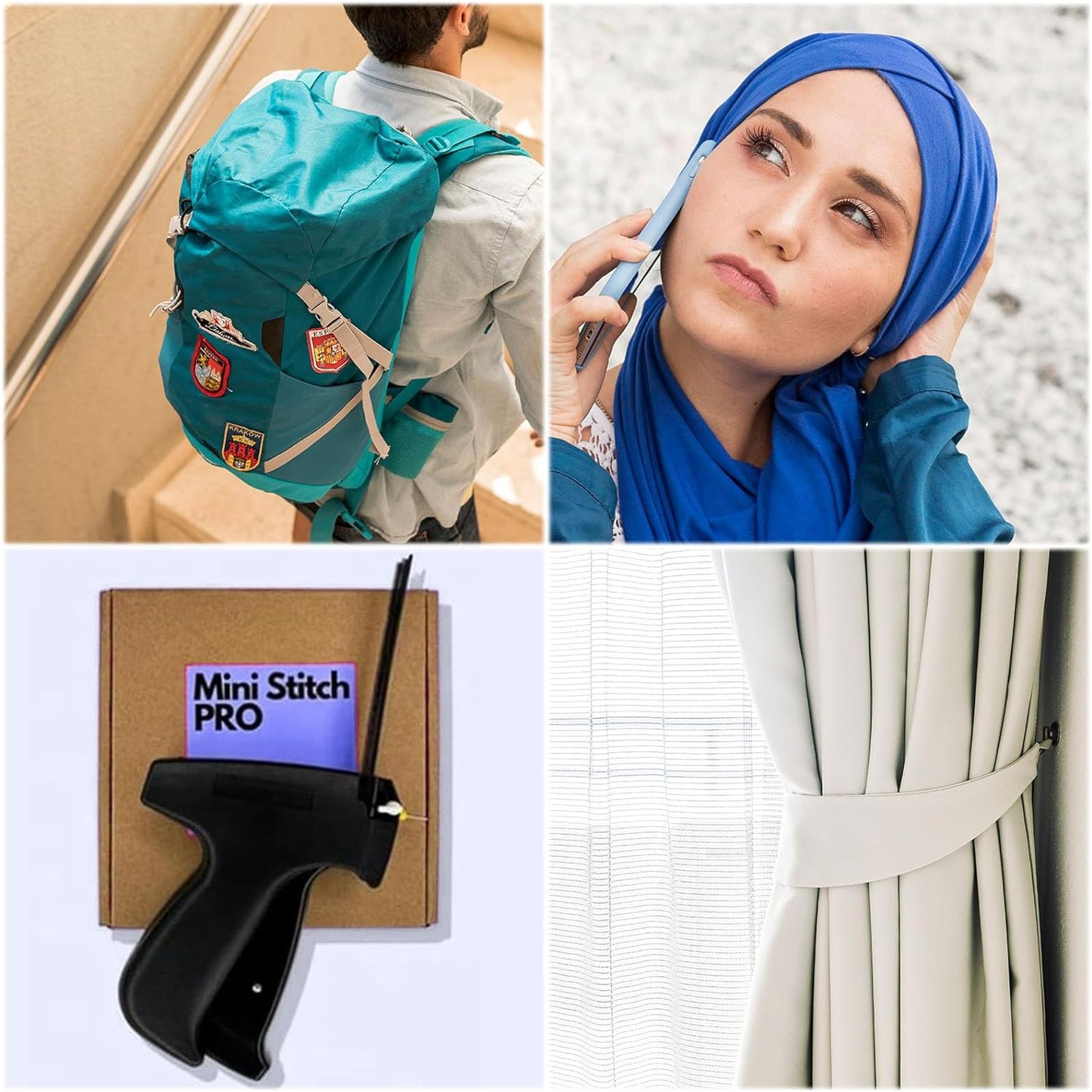 Stitch Quick Kleidung Fixer🎉（6 Nadeln + Klebenadel schwarz 500 + Klebenadel weiß 500）