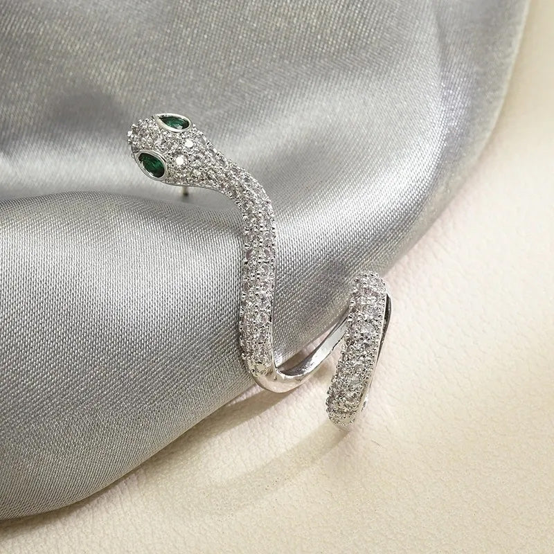 Pfiffiger Silber-Ohrclip in Schlangenform 🐍