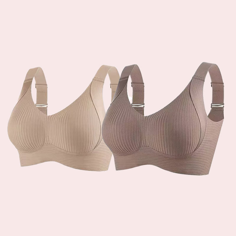 🎁Gerippter Push-up-BH mit verstellbaren Bügeln für Frauen