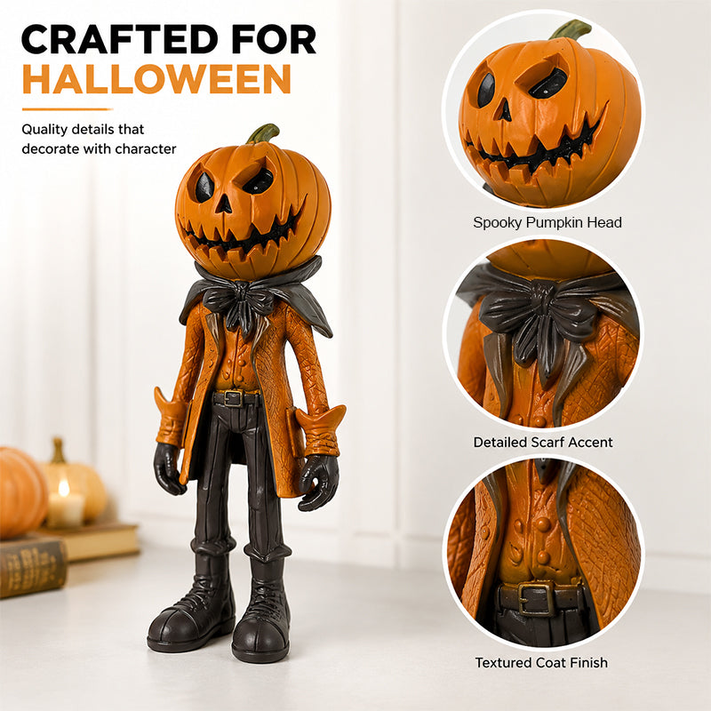 🎃 Halloween-Dekoration: Kürbiskopf-Figur