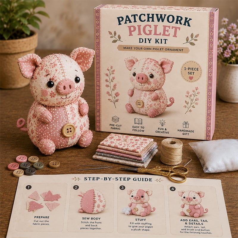 🧵DIY-Patchwork-Tier-Set – Gestalte deine eigenen niedlichen Tiere