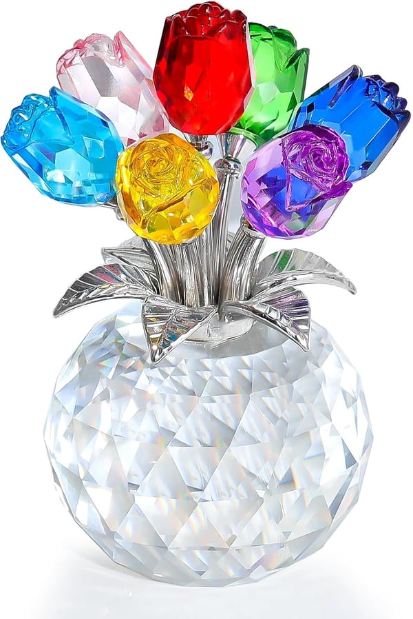 🌈✨ Kristallblumen-Prisma-Vase ✨🌈