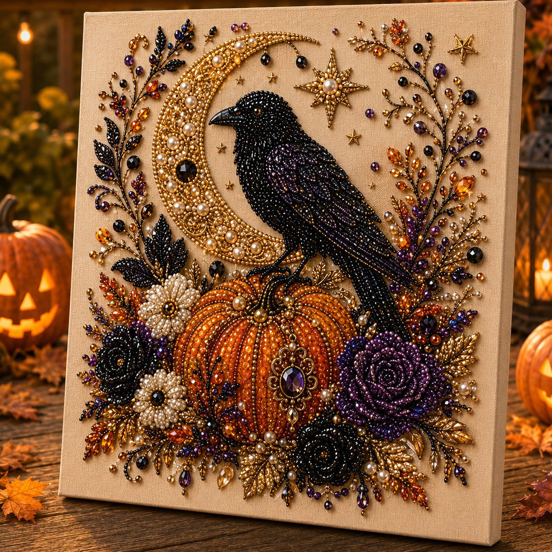 👻✨ Halloween-Perlenkunst-Bastelset – Verwandle winzige Perlen in gruselig-niedliche Kunstwerke