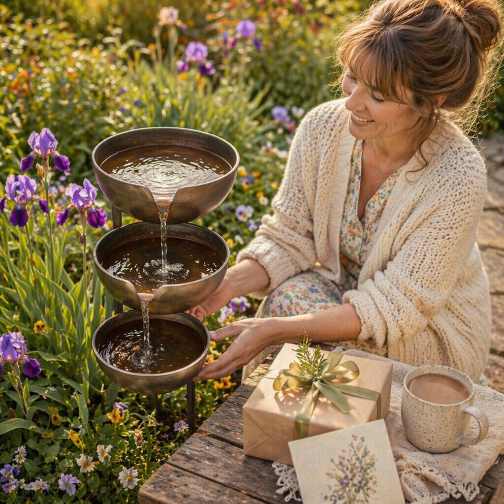 🔥Heißer Sale: 50 % Rabatt🔥Hauchen Sie Ihrem Garten neues Leben ein – ein friedliches, kaskadenförmiges Vogelbad mit Regenfänger, das Gartenbewohner willkommen heißt🌿🐦