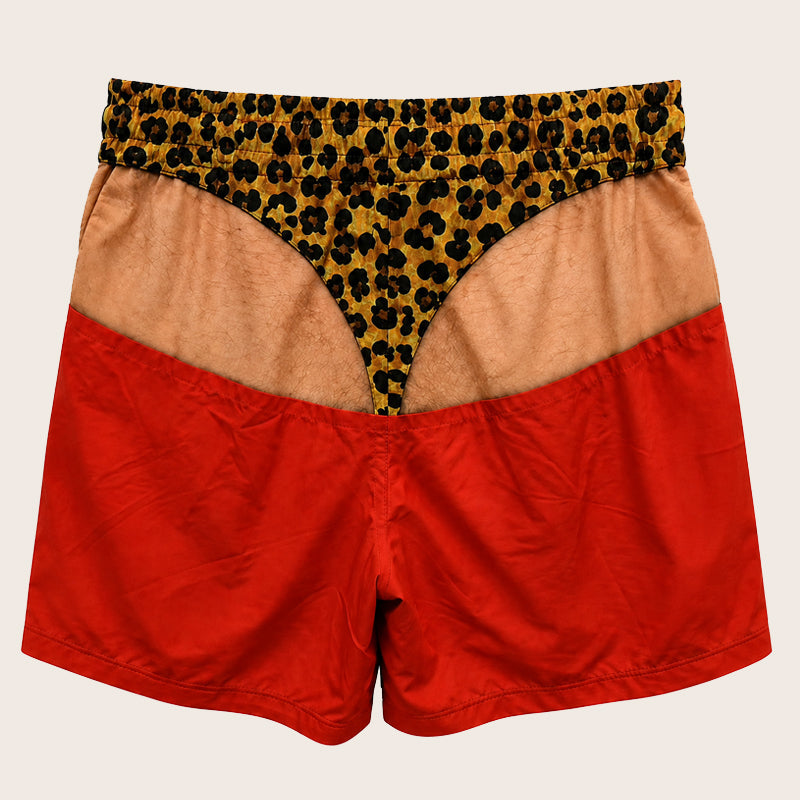 🩳 Strandshorts für Herren mit Leopardenmuster