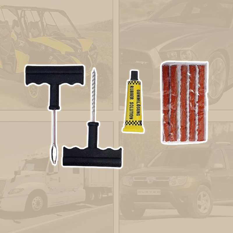 Auto-Notfall-Vakuum-Reifenreparaturwerkzeug 8-teiliges Set