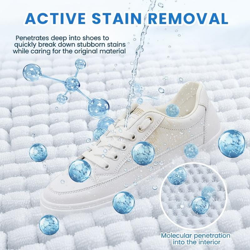 No-Wash Schuh- und Lederreinigercreme – Fleckenentferner mit Schwamm, geeignet für Turnschuhe, Leder und Autoinnenräume