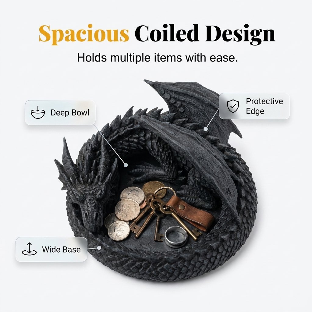 🐉3D-gedruckte Aufbewahrungsschale „Dragon Guardian“ – Der Schatz des Drachen!