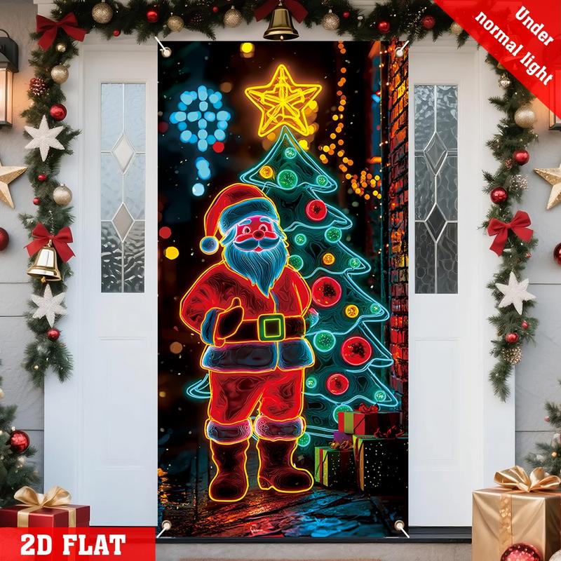 Fluoreszierender Weihnachts-Türbehang Party-Banner