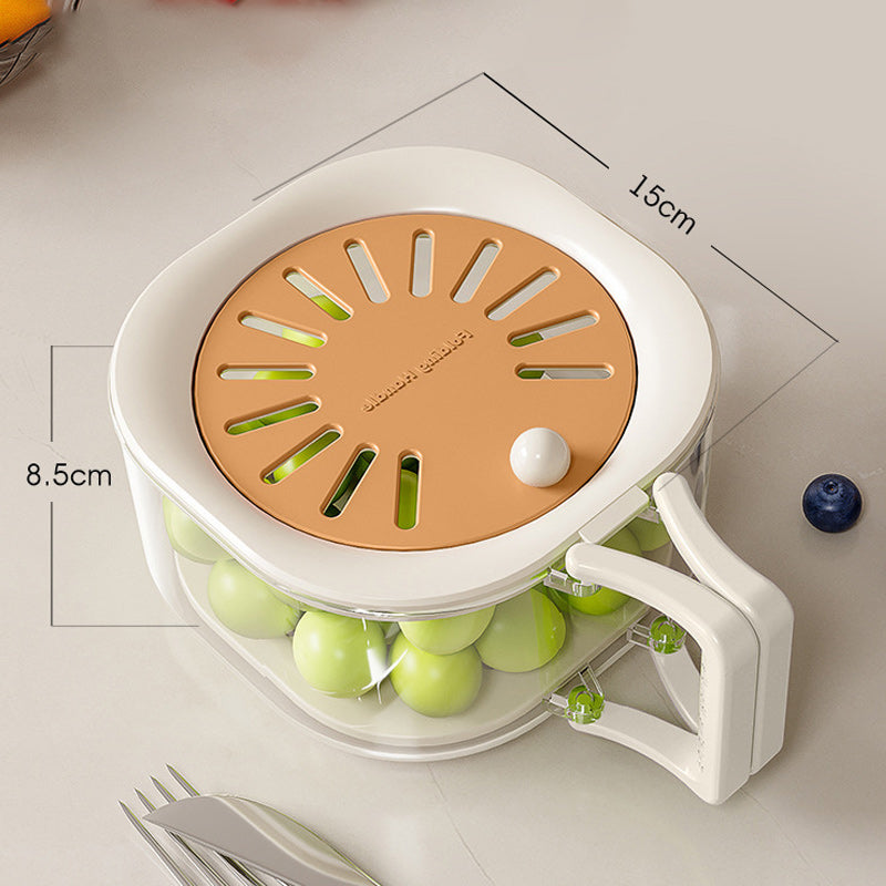 Multifunktionaler 2-in-1-Teleskop-Abtropfkorb für Obst und Gemüse