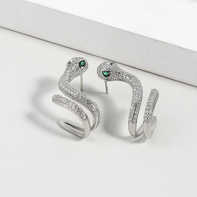 Pfiffiger Silber-Ohrclip in Schlangenform 🐍