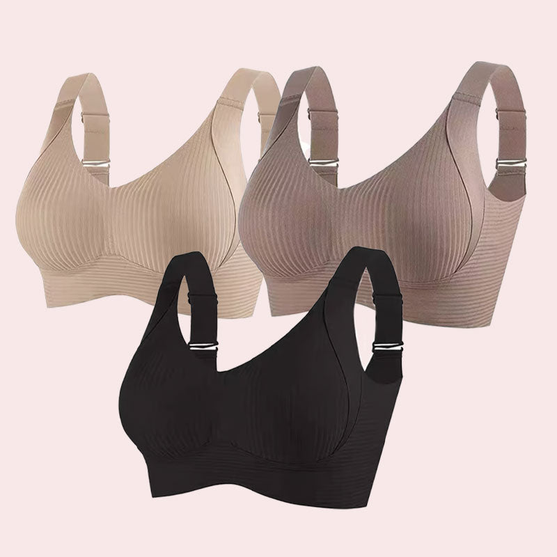 🎁Gerippter Push-up-BH mit verstellbaren Bügeln für Frauen