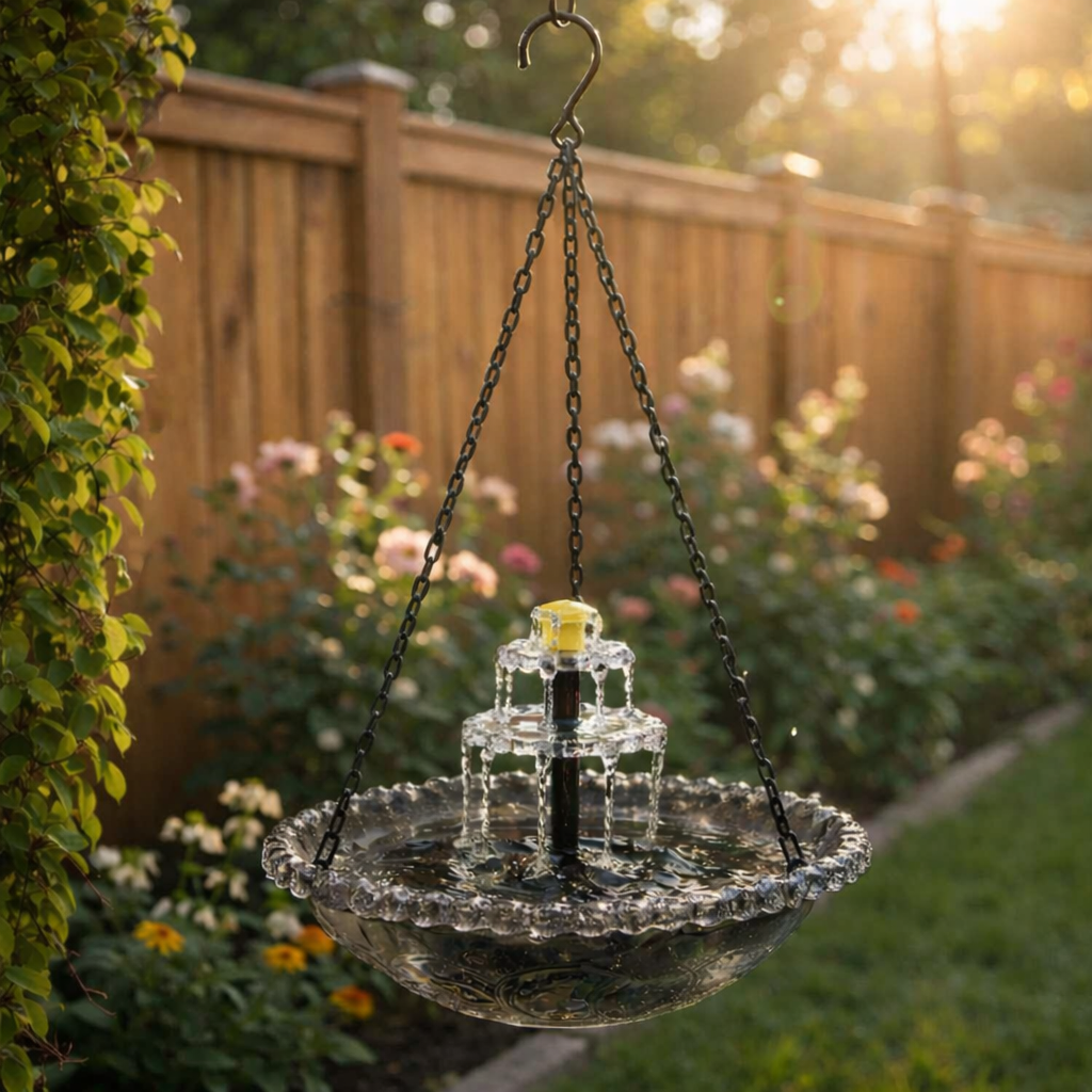 Solar-Kaskaden-Hängevogelbad-Brunnen