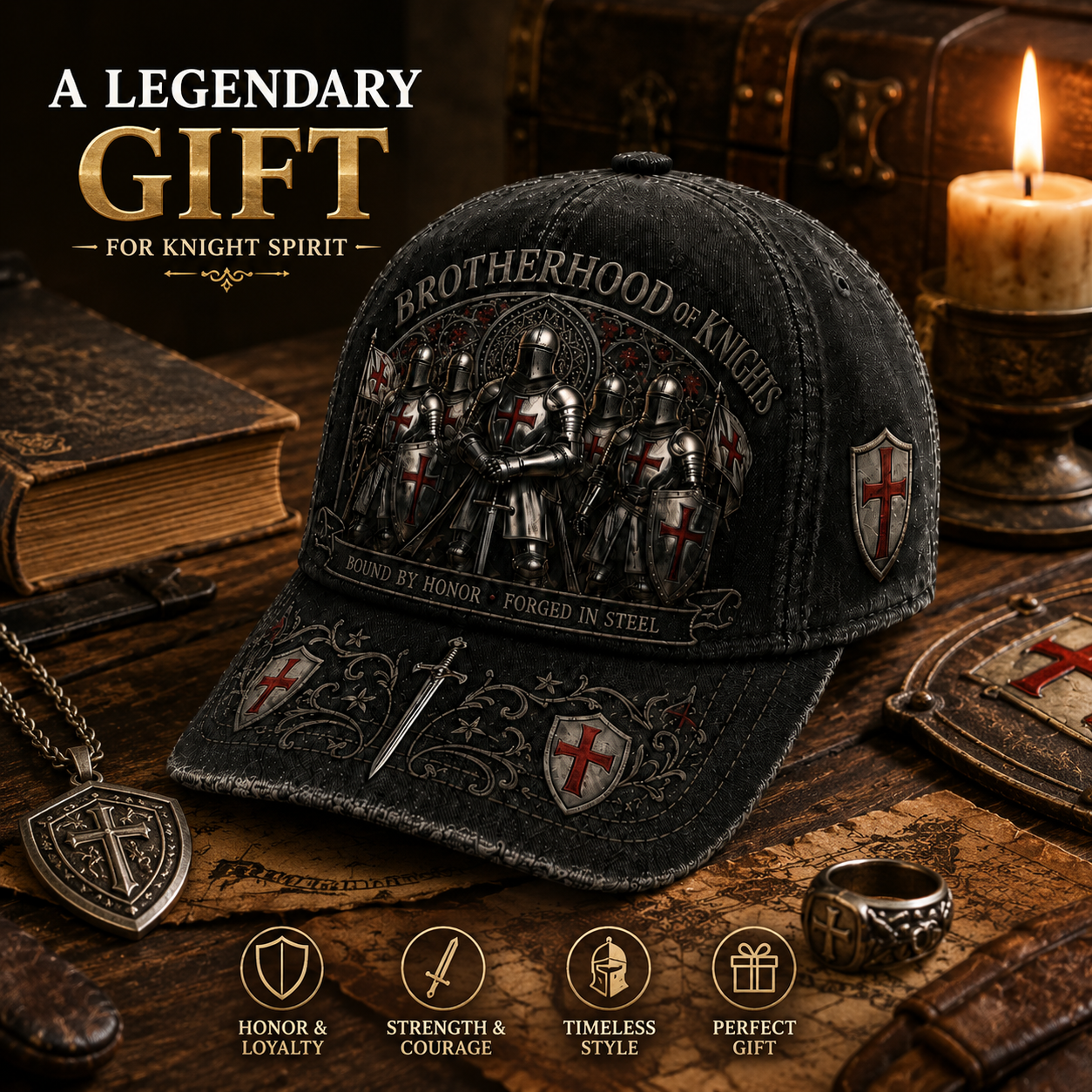 ⚔️Templer-Kappe – An die Ehre gebunden, aus Stahl geschmiedet 🛡️