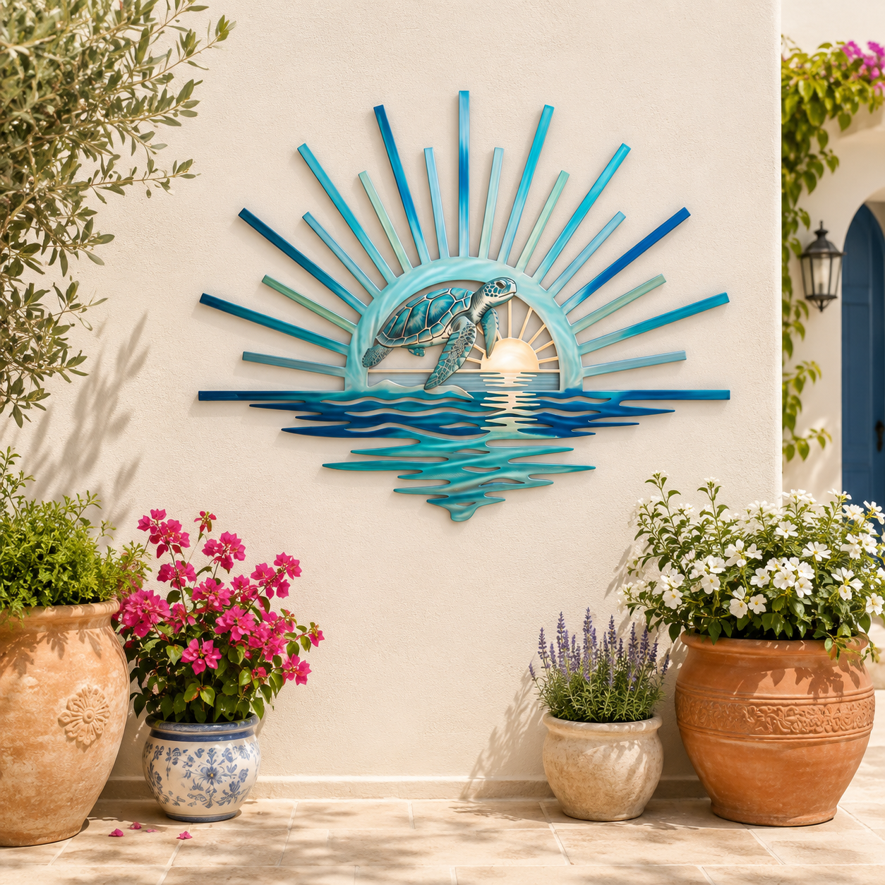 🌅 „Legend of the Sunset Tides“ – Wandbild aus Metall – 🌊 Wandbild aus Metall im Vintage-Marine-Stil