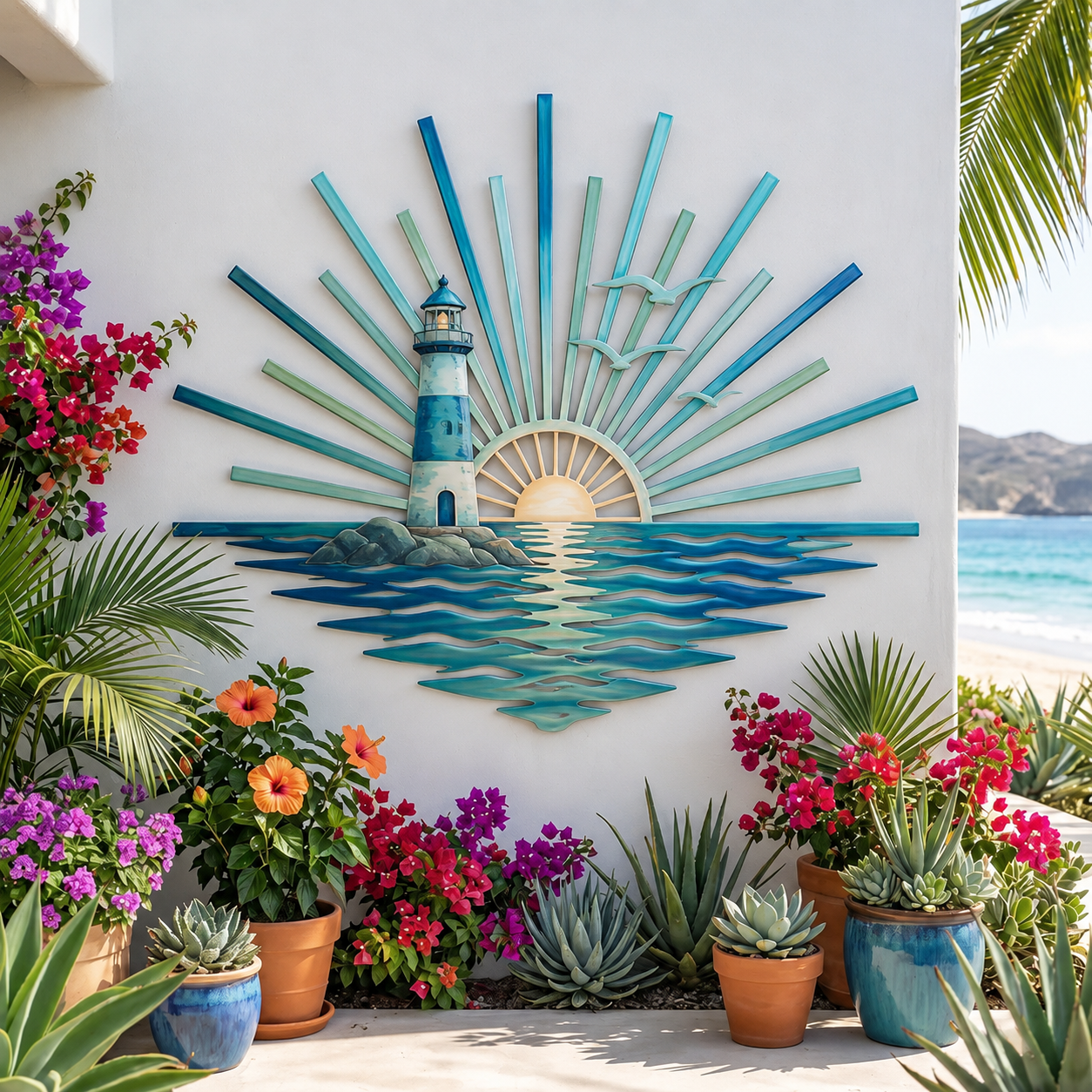 🌅 „Legend of the Sunset Tides“ – Wandbild aus Metall – 🌊 Wandbild aus Metall im Vintage-Marine-Stil