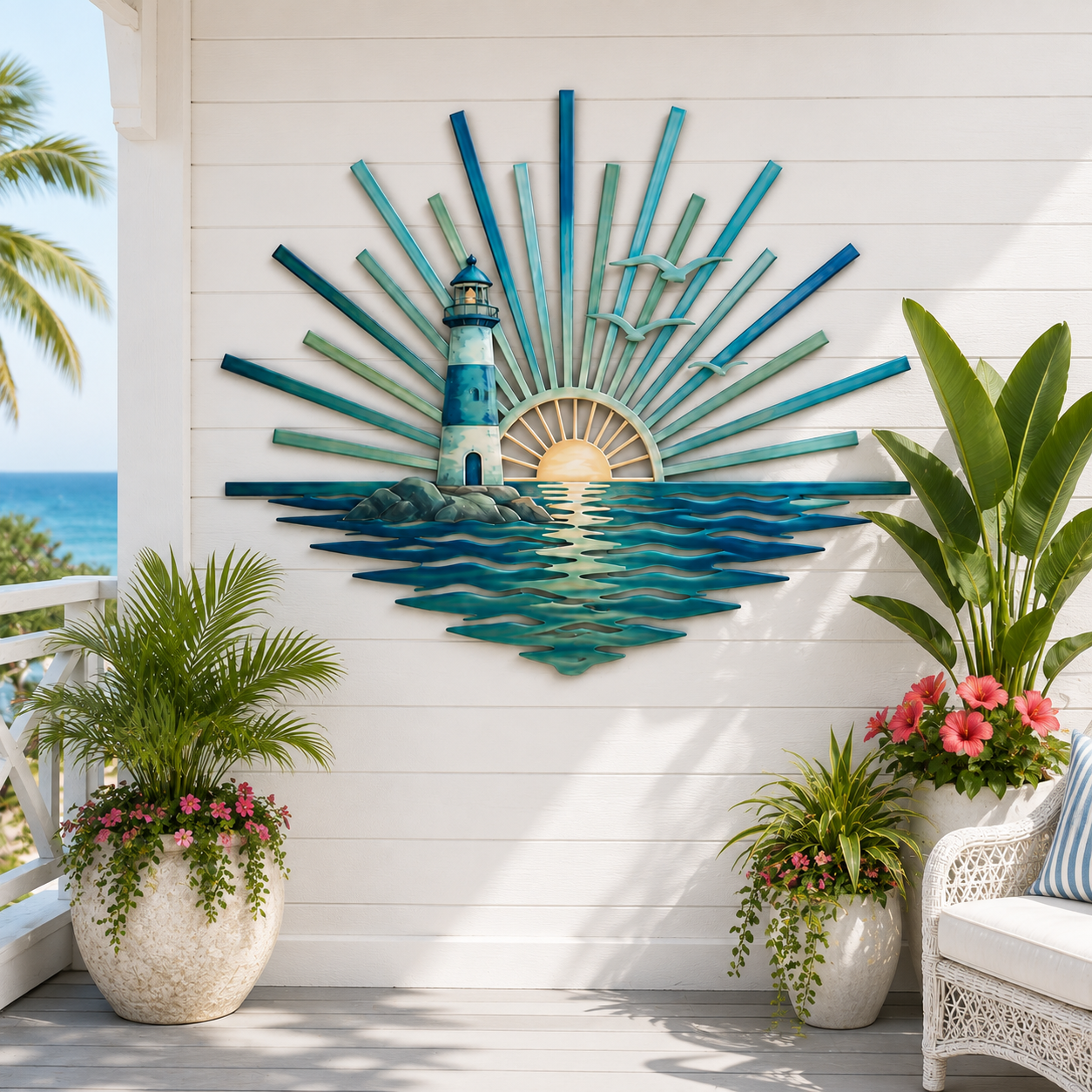 🌅 „Legend of the Sunset Tides“ – Wandbild aus Metall – 🌊 Wandbild aus Metall im Vintage-Marine-Stil
