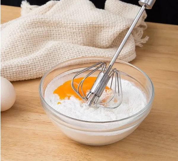 🔥GROSSER AUSVERKAUF – 50 % RABATT🔥Halbautomatischer Schneebesen aus Edelstahl – 2 kaufen, 2 gratis dazu