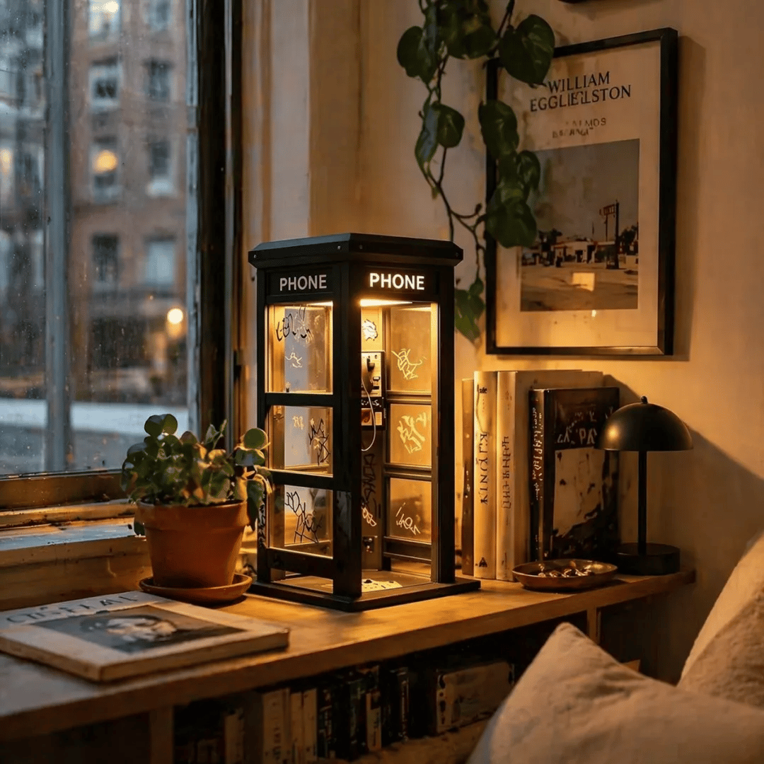📞JETZT 50 % RABATT✨Stimmungsvolle Lampe im Stil einer Vintage-Telefonzelle