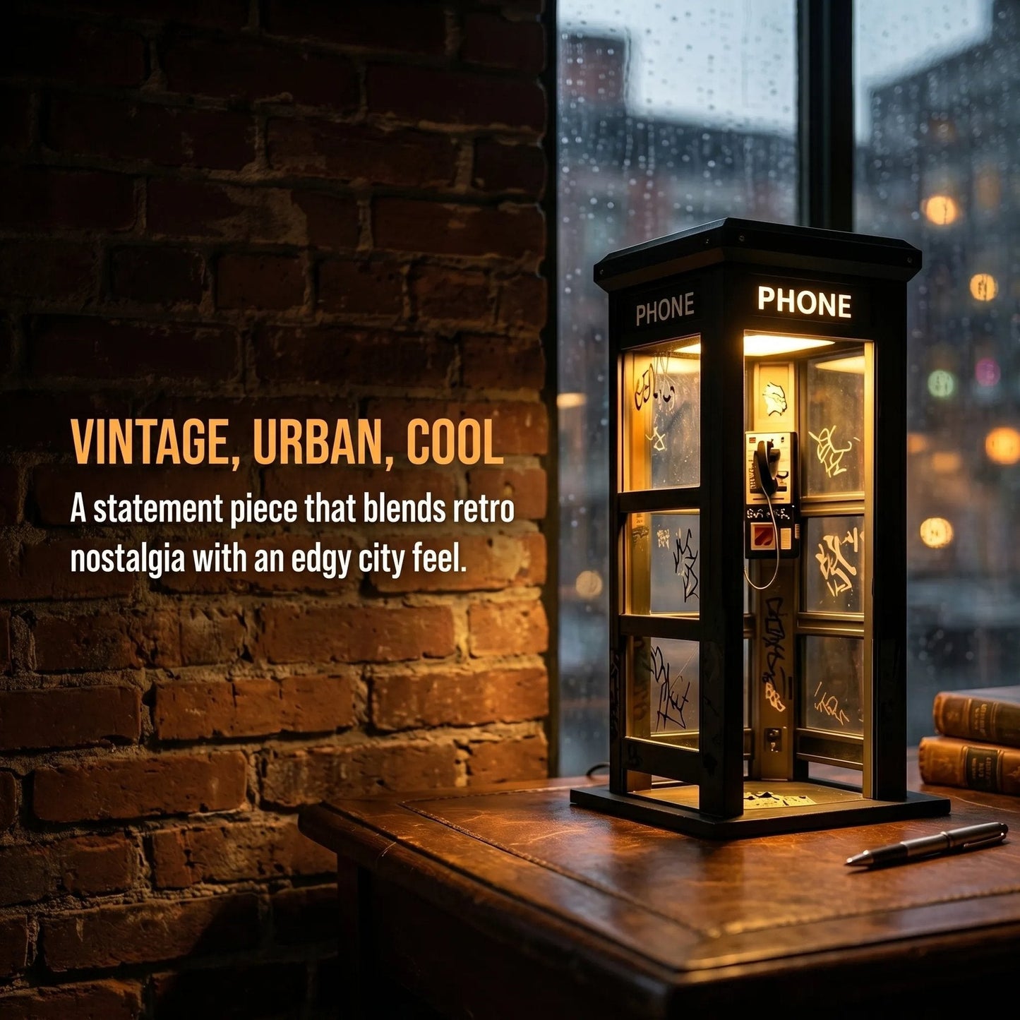 📞JETZT 50 % RABATT✨Stimmungsvolle Lampe im Stil einer Vintage-Telefonzelle