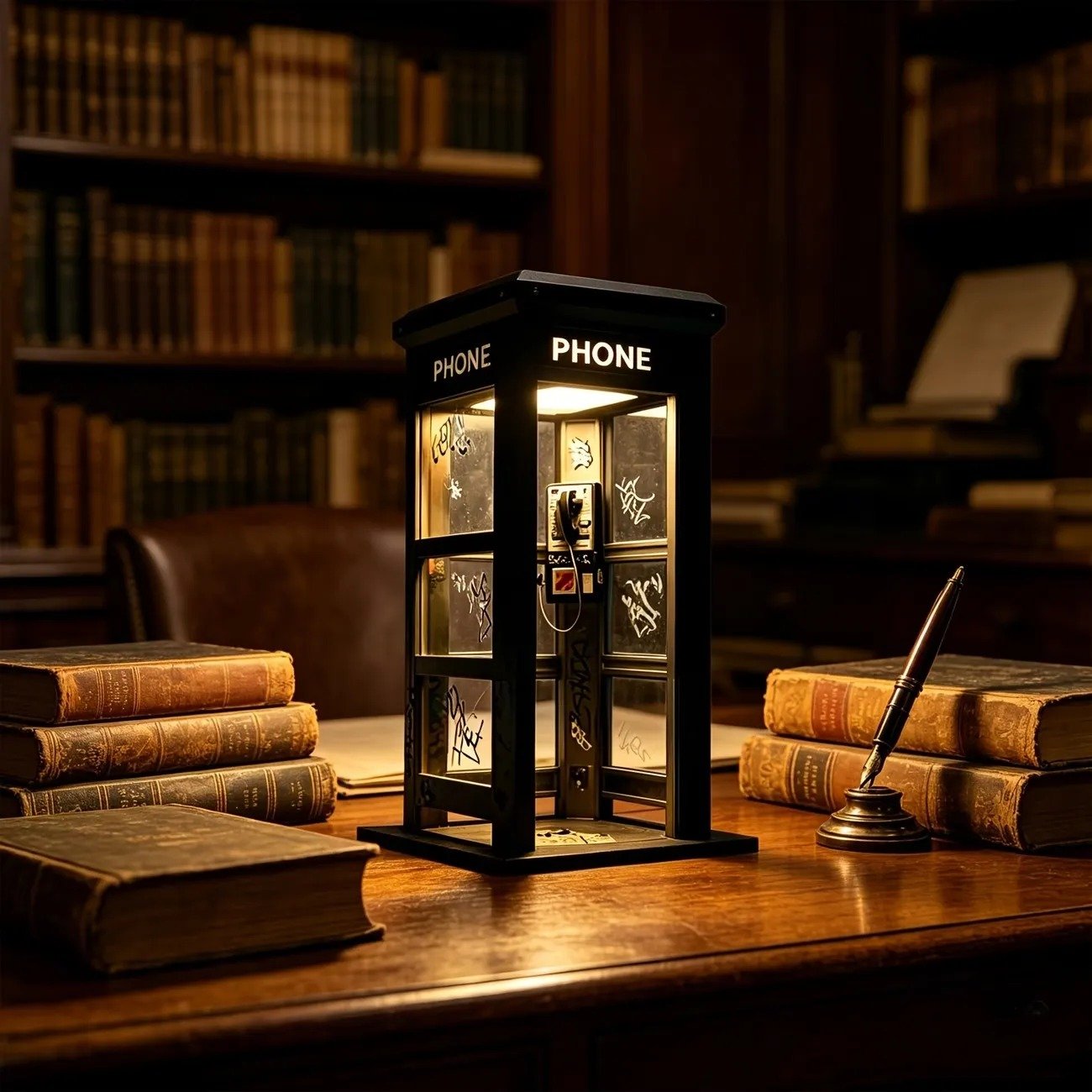 📞JETZT 50 % RABATT✨Stimmungsvolle Lampe im Stil einer Vintage-Telefonzelle