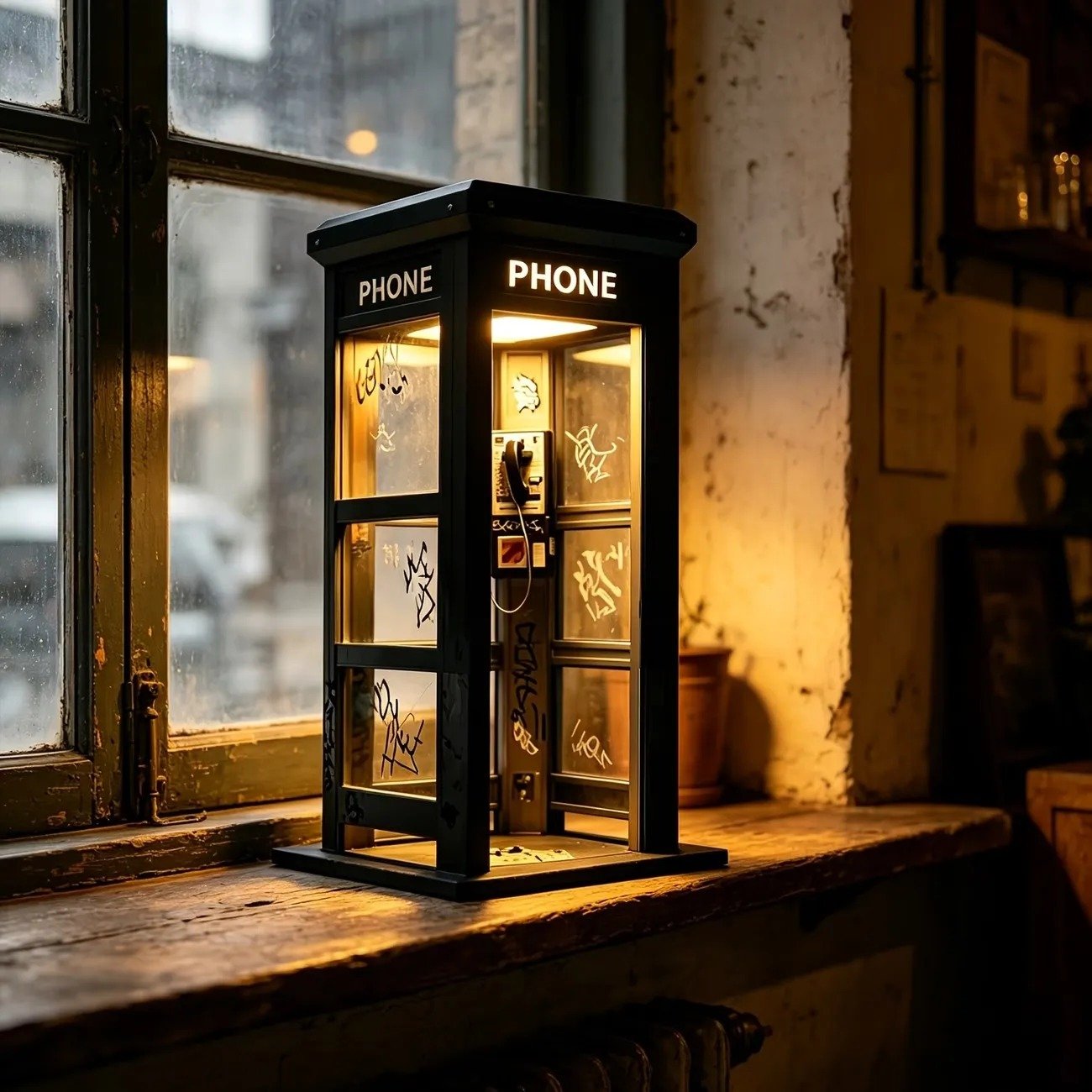 📞JETZT 50 % RABATT✨Stimmungsvolle Lampe im Stil einer Vintage-Telefonzelle